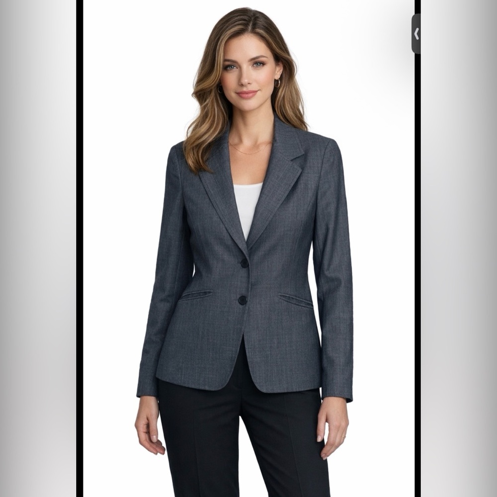 Lafayette 148 NY Women’s Career Blazer Dk Gray 97% Wool Sz 6 USA MADE